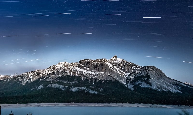 Abraham Lake Night Sky