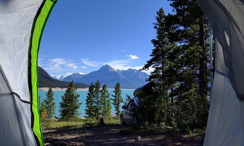 Abraham Lake Camping Canada