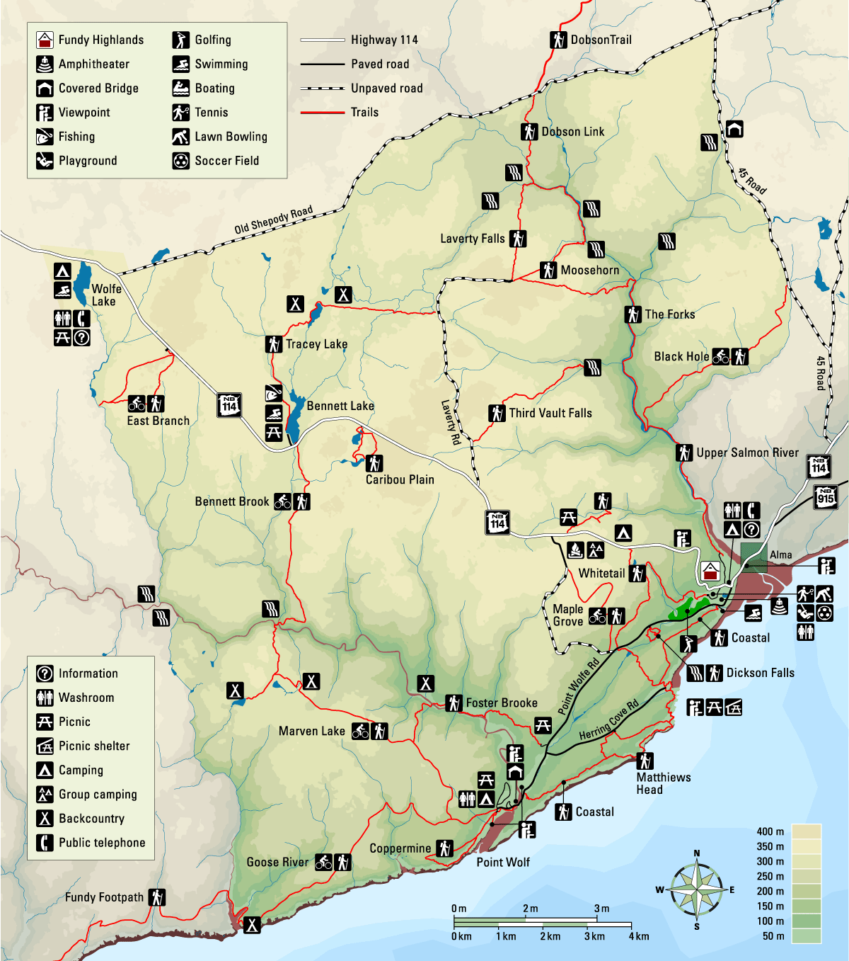Fundy National Park - Map