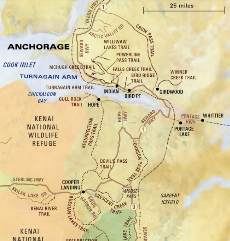 Anchorage Trail Map