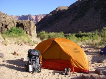 Arizona Camping in Grand Canyon by Colorado River
