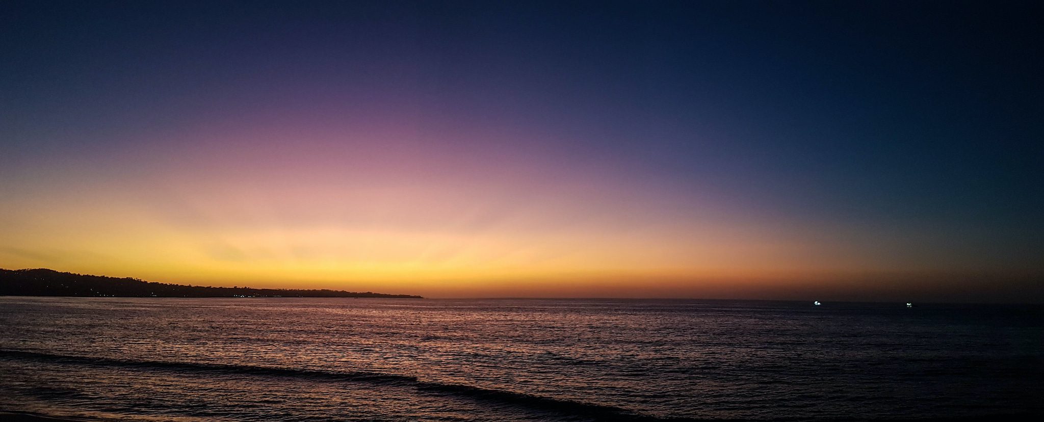 Monterey State Beach Fishing Boats Sunset