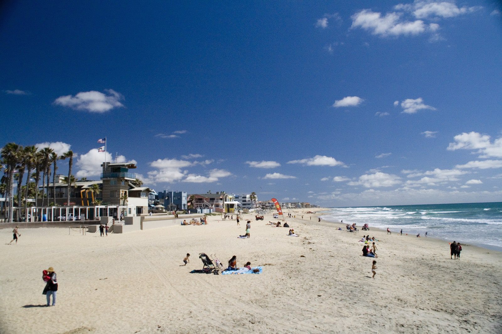 image of beachgoers at Imperial Beach, San Diego