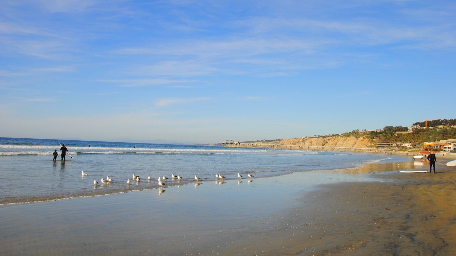 Image of surfers at La Jolla Shores Beach, La Jolla