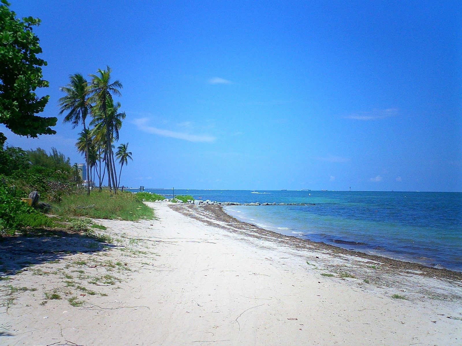 Image of an empty Virginia Key Beach in Florida