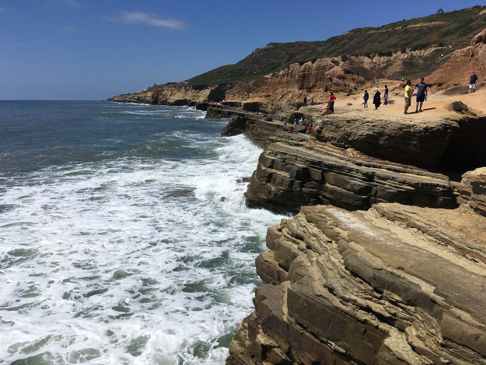 Image of people at sunset cliffs natural park in california 