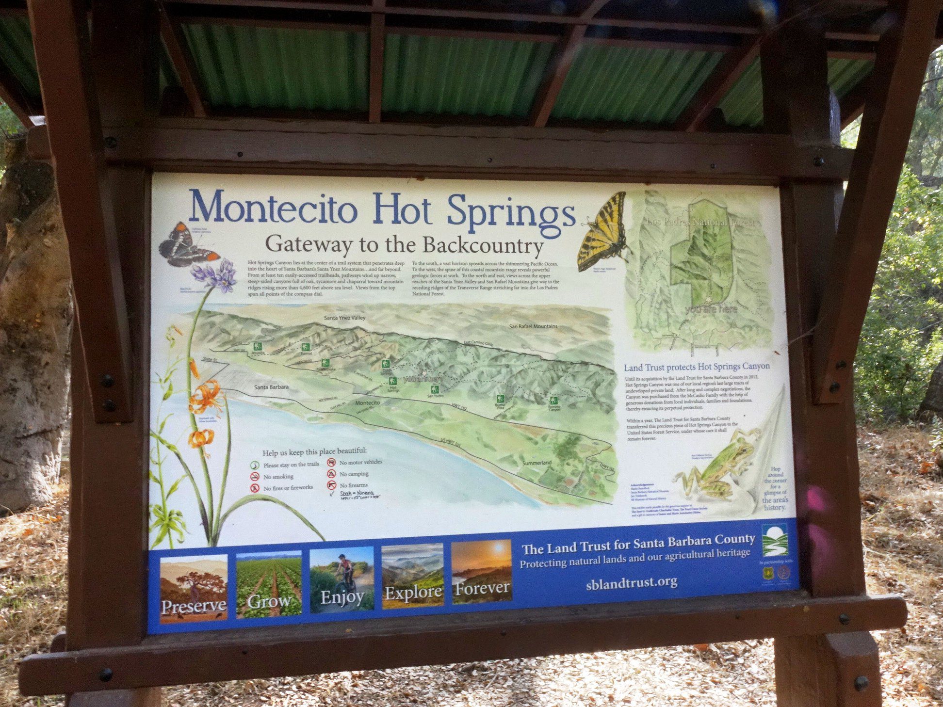 Montecito Hot Springs Map