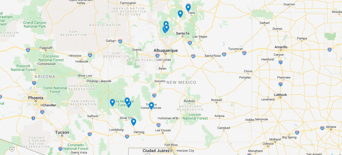 New Mexico Hot Springs Map