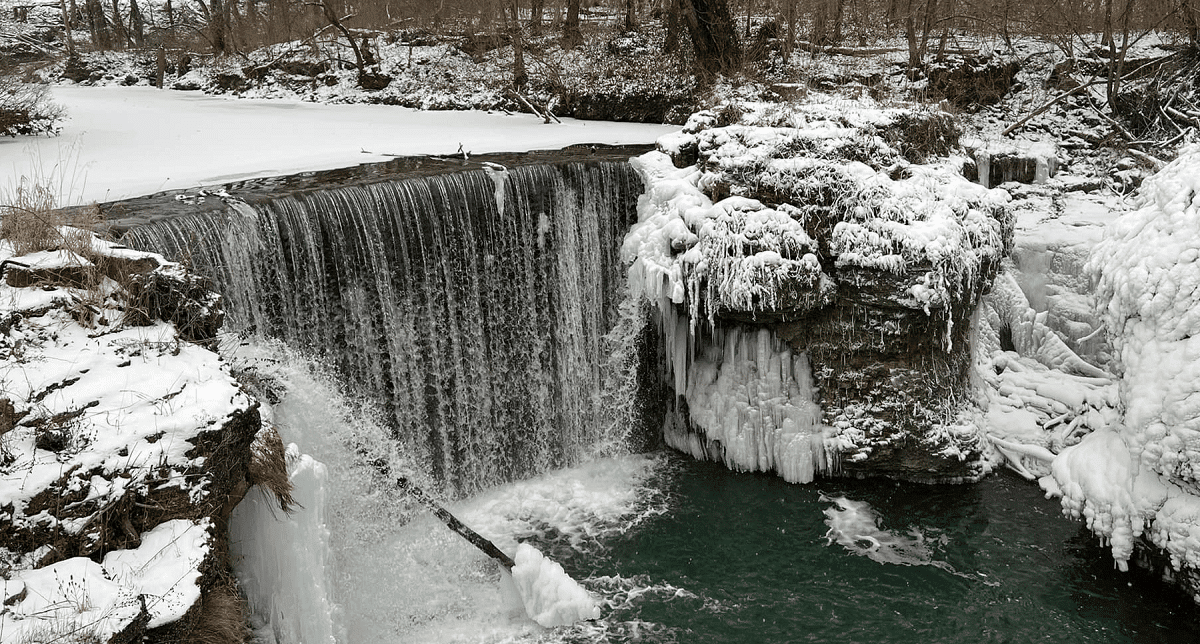 Cedar Cliff Falls - Winter Time