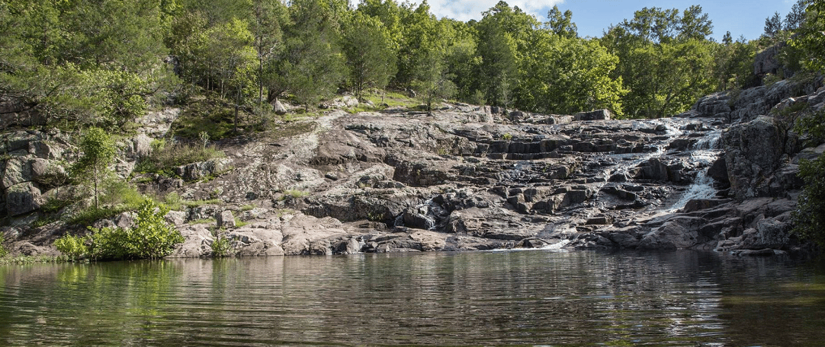 Scenic Rocky Falls in Missouri