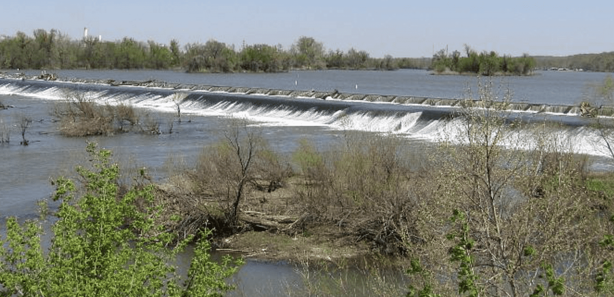 Empire Dam Waterfalls in Riverton