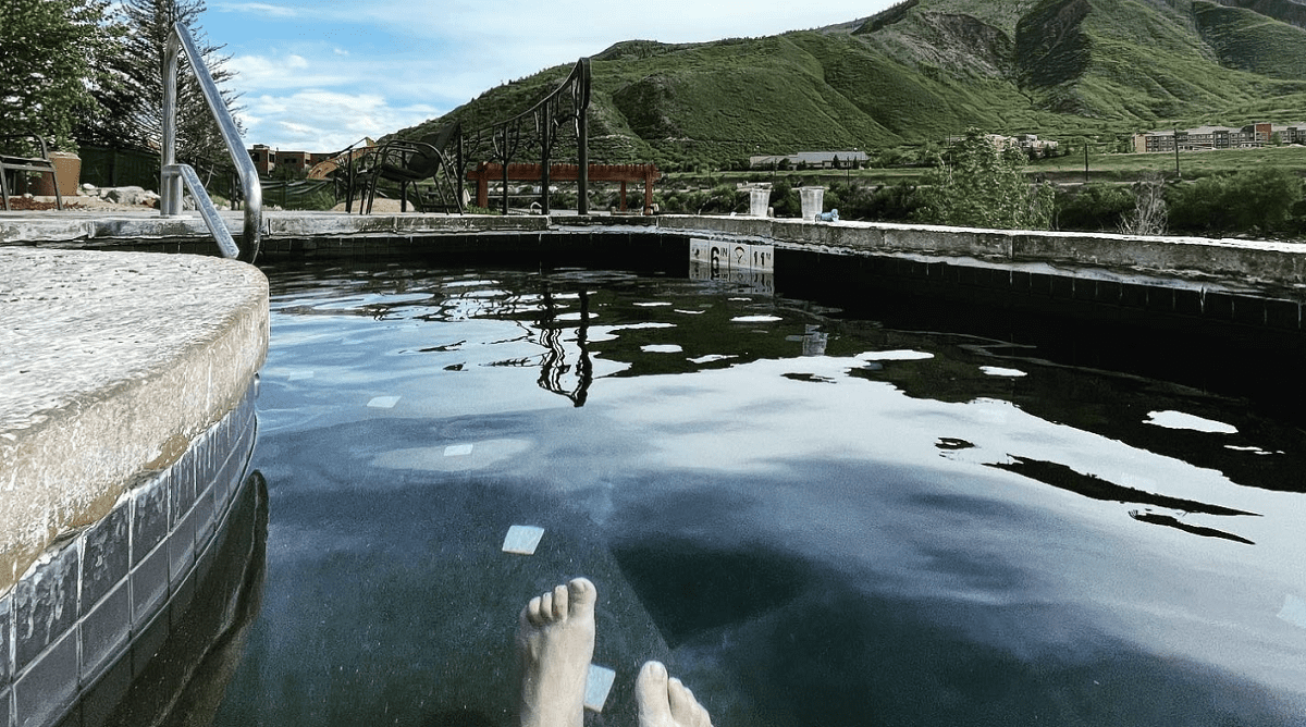 Soaking at Iron Mountain Hot Springs