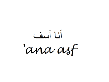 I'm Sorry in Arabic